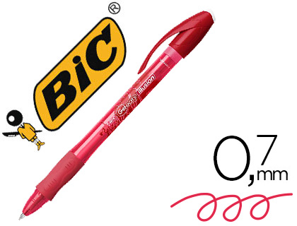 Bolígrafo Bic Gelocity Illusion borrable tinta roja